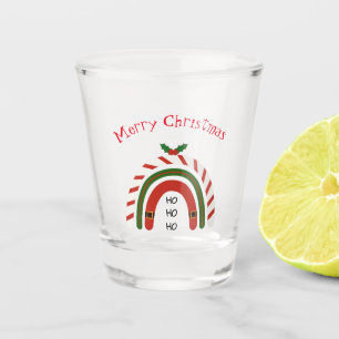 Christmas Rainbow Let it Snow    Shot Glass