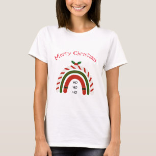 Christmas Rainbow Let it Snow   T-Shirt