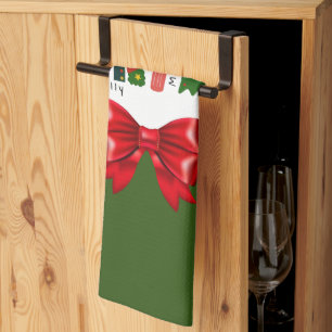 Christmas Rainbow Let it Snow   Tea Towel