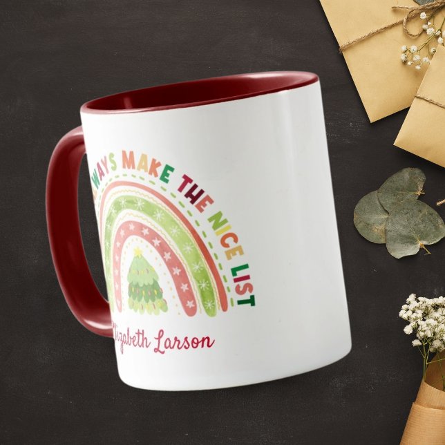 Christmas Rainbow Teachers Appreciations Maroon Mug (Creator Uploaded)
