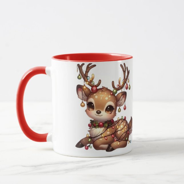 Christmas raindeer mug (Left)