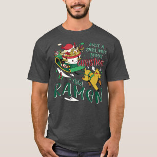 Christmas Ramen Noodles Tee for a Girl Who Loves R