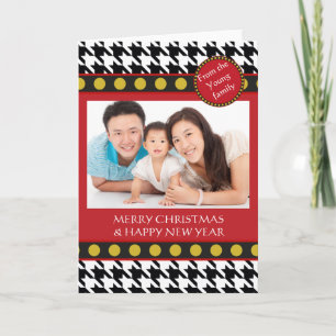 Christmas range Dogtooth, Houndstooth Holiday Card