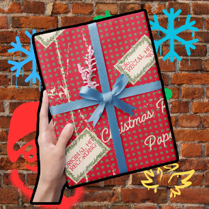 Christmas Rappin' Red Wrapping Paper