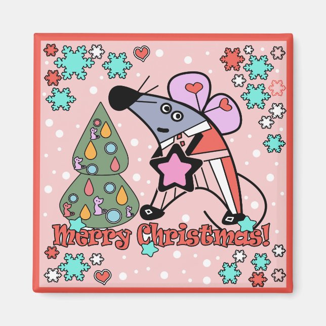 Christmas , rat magnet (Front)