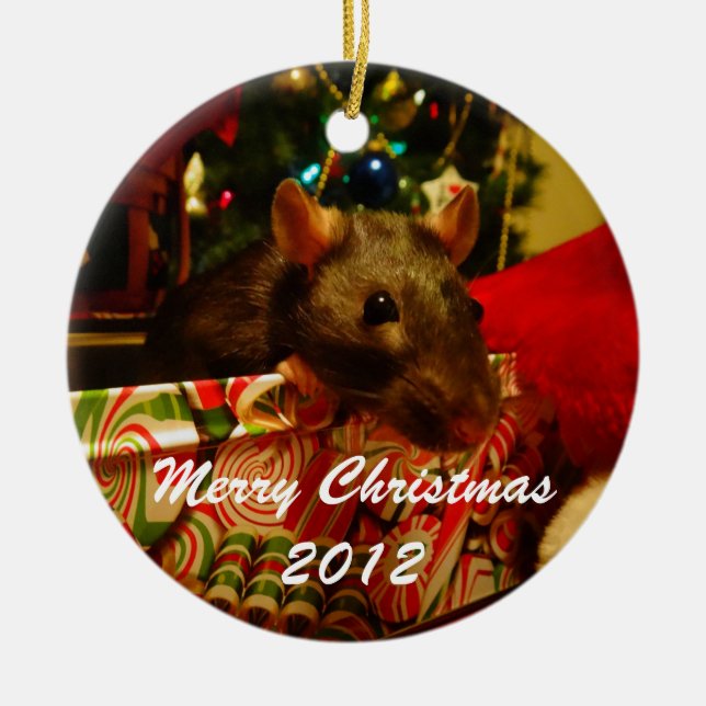 Christmas Rat Ornament 2012 (Front)