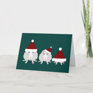 Christmas Rats Greeting Card