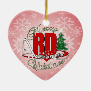 CHRISTMAS RD REGISTERED DIETITIAN CERAMIC TREE DECORATION