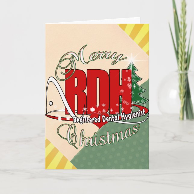 CHRISTMAS RDH Registered Dental Hygienist Holiday Card (Front)