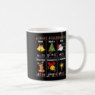 Christmas Reading Teacher Syllable Types Phonemic  Coffee Mug