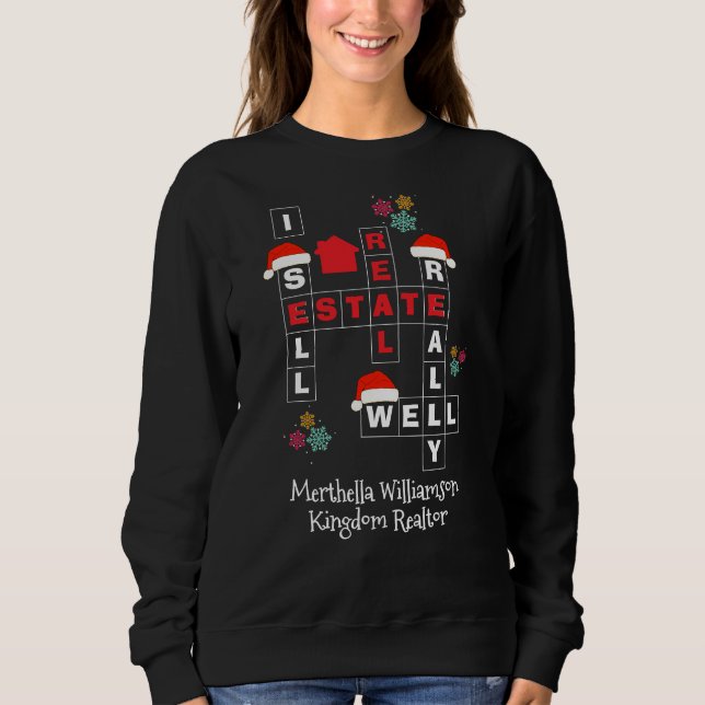 CHRISTMAS Real Estate I SELL REALLY WELL Realtor Sweatshirt (Front)