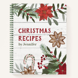 Christmas Recipe Book with Your Name
