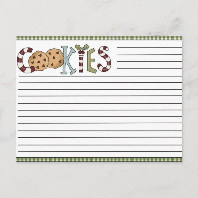 Christmas Recipe Cards (Front)