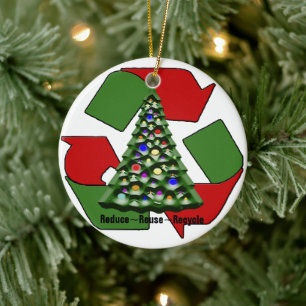 Christmas Recyclables Ceramic Tree Decoration