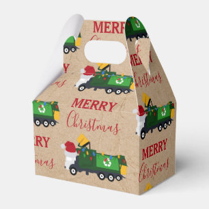 Christmas Recycling Garbage Truck Favour Box