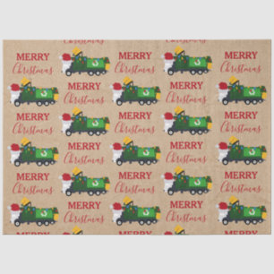Christmas Recycling Garbage Truck Tissue Paper