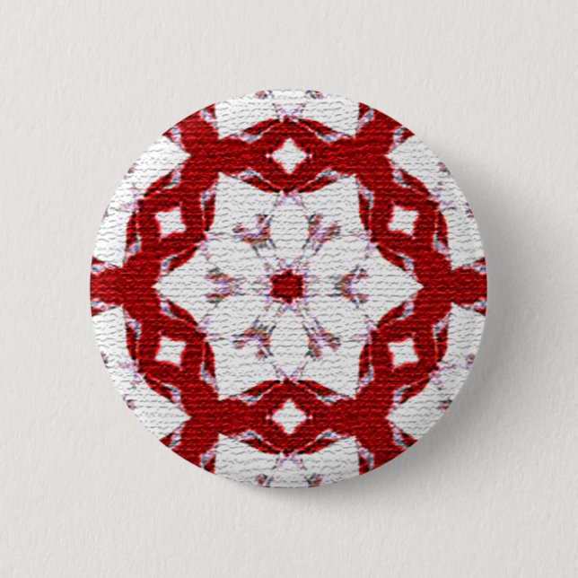Christmas Red 6 Cm Round Badge (Front)