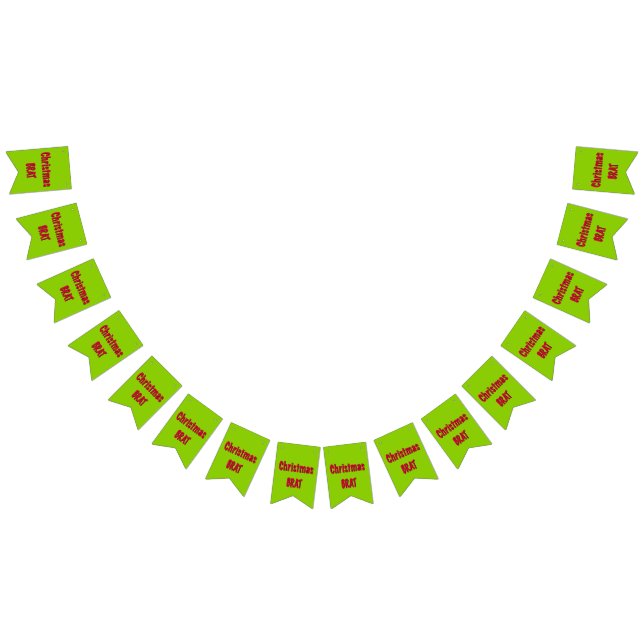 Christmas Red And Brat Green Bunting (All)