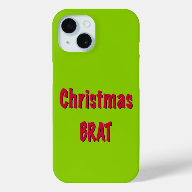 Christmas Red And Brat Green  Case-Mate iPhone Case (Back)