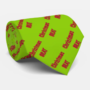 Christmas Red And Brat Green Tie