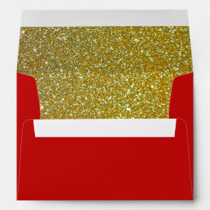 Christmas Red and Gold Envelope