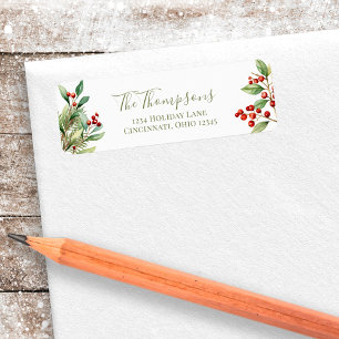 Christmas Red and Green Botanical Greenery