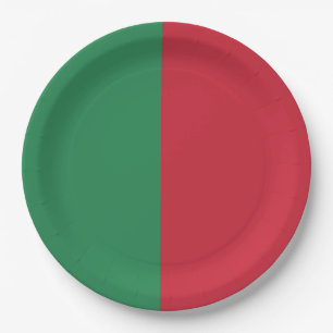 Christmas Red And Green Paper Plates