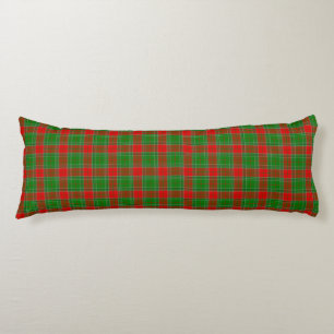 Christmas red and green plaid Body Pillow