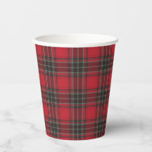 Christmas Red and Green Plaid Paper Cup