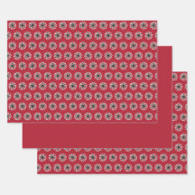Christmas Red and Green Snowflake Pattern