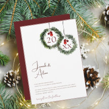 Christmas Red and Green Winter Festive Wedding