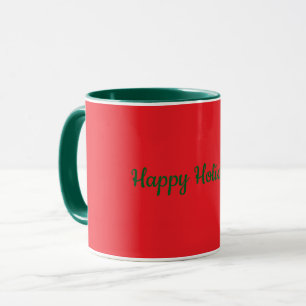 Christmas Red and Holiday Green Mug