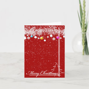 Christmas Red and White Celebration Card