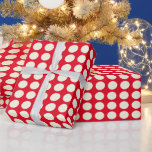 Christmas Red and White Geometric Dots Pattern Wrapping Paper<br><div class="desc">Christmas Red and White Geometric Dots Pattern Wrapping Paper</div>