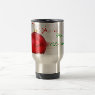 Christmas Red And White Merry Christmas I Travel Mug