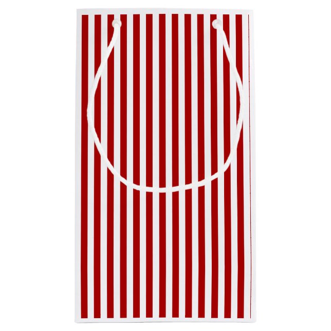 Christmas Red and White Striped Gift Bag (Back)