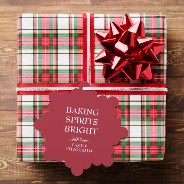 Christmas Red Baking Spirits Tree Decoration Card (Insitu (Gift))