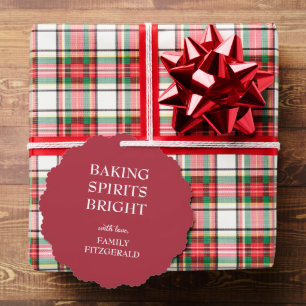 Christmas Red Baking Spirits Tree Decoration Card