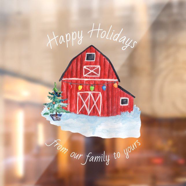Christmas Red Barn Customisable   (Sheet 2)