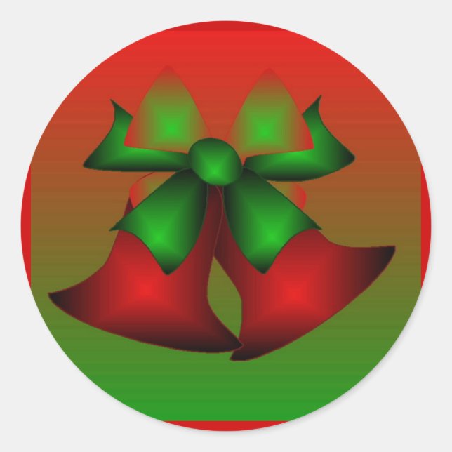 Christmas Red Bells I Sticker (Front)