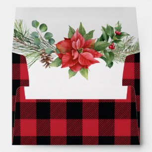 Christmas Red Berries Wedding Envelopes