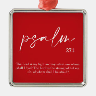 Christmas Red Bible Verse Metal Tree Decoration