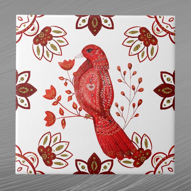 Christmas Red Bird Nordic Tile (Creator Uploaded)