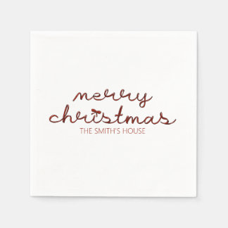 Christmas Red Bow Napkin