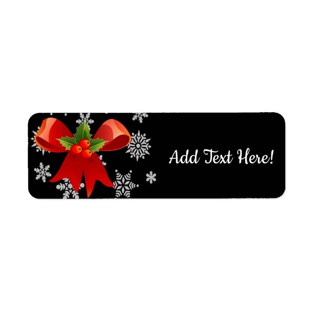 Christmas Red Bow Snow Flakes (Front)