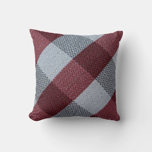 Christmas Red Buffalo Plaid Pattern Cushion (Front)