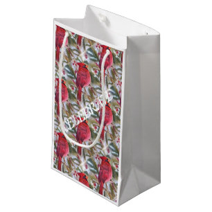 CHRISTMAS Red Cardinal Small Gift Bag