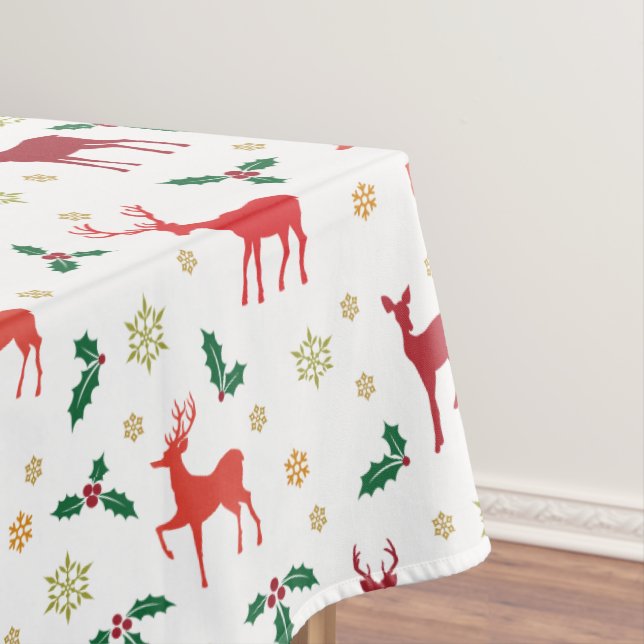 Christmas Red Deers Tablecloth (In Situ)