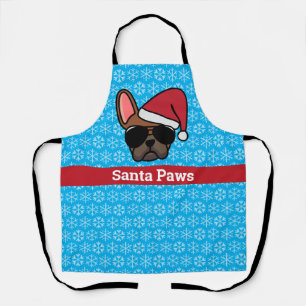 Christmas Red Fawn French Bulldog Apron