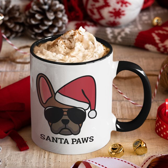 Christmas Red Fawn French Bulldog Mug (Creator Uploaded)
